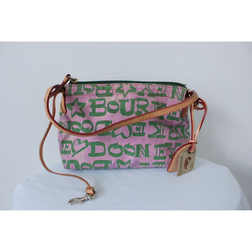 Dooney & Bourke Y2K Pink & Green Shoulder Bag